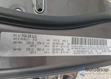 2017 Dodge Journey Crossroad Plus from USA, damaged, VIN 3C4PDCGG8HT534191